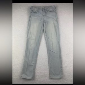 Gap 1969 Jeans Women 24R Real Skinny Light Blue Casual‎ Denim Light Wash Pants